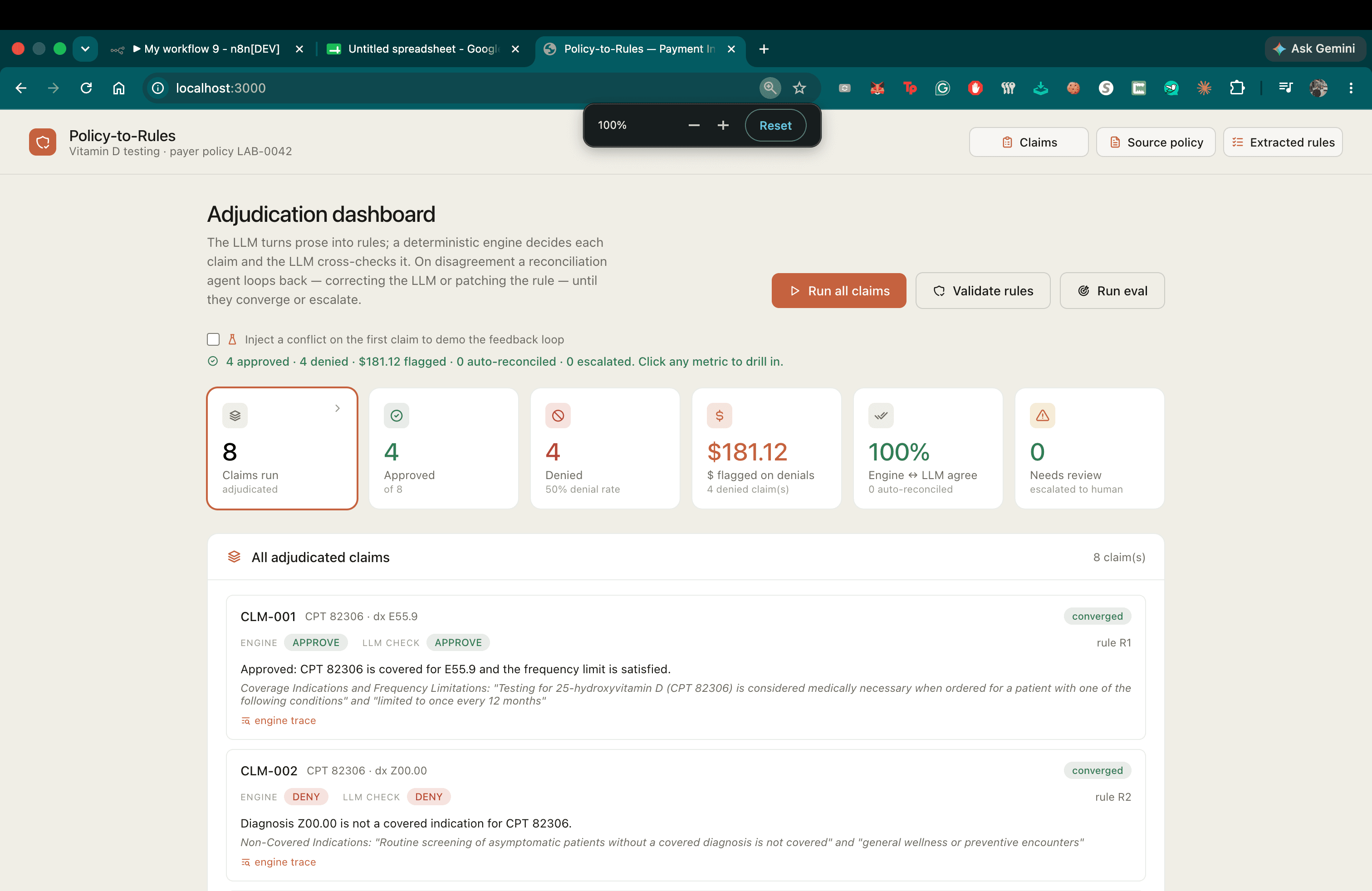 Policy-to-Rules Engine screenshot 2