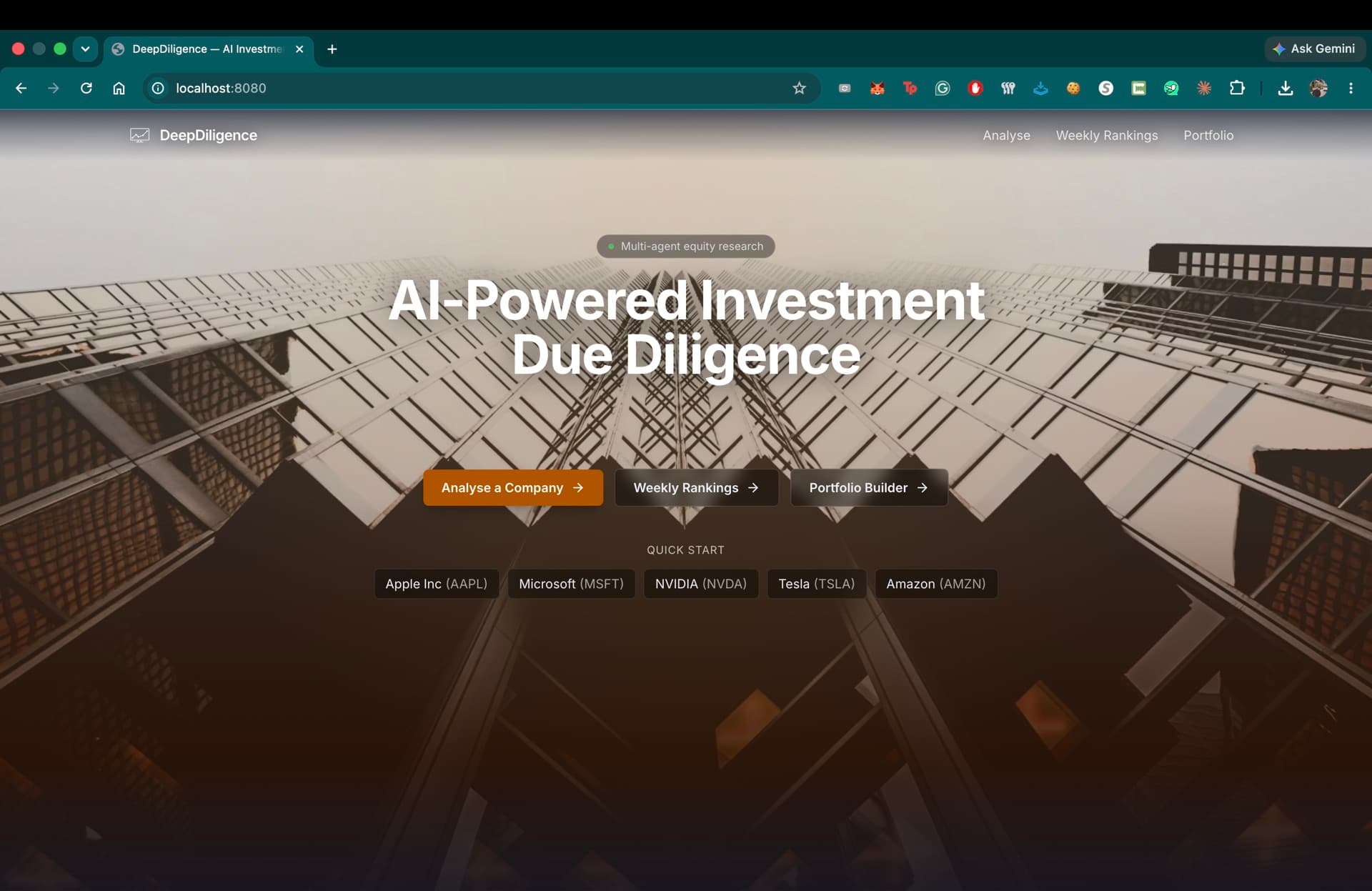 DeepDiligence screenshot 1