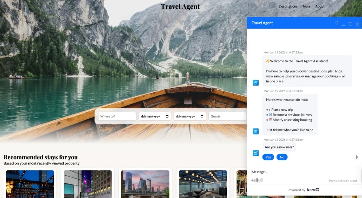 Travel Agent GPT screenshot
